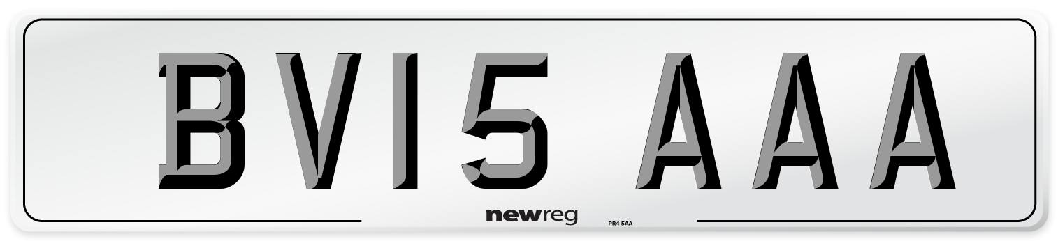 BV15 AAA Number Plate from New Reg